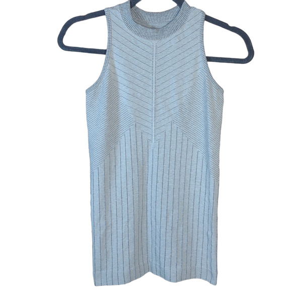 Athleta Tops - Athleta high neck ribbed athletic tank top gray